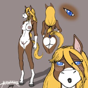 Rating: Explicit Score: 0 Tags: 1:1 2014 anthro biped blush breasts e621 equid female fur genitals hair hi_res looking_at_viewer mammal masamaki nipples nude pose simple_background solo standing vulva wide_hips User: bunchy7s