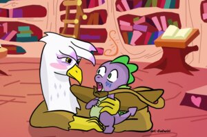 Rating: Questionable Score: 0 Tags: avian beak blush book brown_body brown_feathers caluriri dragon duo e621 feathered_wings feathers female feral friendship_is_magic gilda_(mlp) gryphon hasbro inside library male my_little_pony mythological_avian mythological_creature mythological_scalie mythology scalie spike_(mlp) tail tail_tuft tuft white_body white_feathers wings young User: bunchy7s