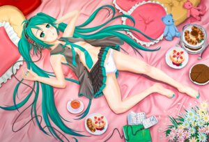 Rating: Explicit Score: 0 Tags: 1girl aqua_eyes aqua_hair barefoot bed blush cake checkerboard_cookie cookie cup digital_media_player feet female flower food frilled_pillow green_eyes hatsune_miku headphones ipod legs long_hair lying nail_polish necktie no_bra on_back open_clothes open_shirt panties pillow rule34 shirt skirt solo stuffed_animal stuffed_toy tea teacup teddy_bear toenail_polish toenails twintails underwear very_long_hair vocaloid User: bunchy7s