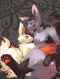 Rating: Safe Score: 0 Tags: ambiguous_gender anthro cuddling duo e621 fur generation_3_pokemon grey_body grey_fur kosian mammal markings mightyena nintendo open_mouth orange_markings paws pokemon pokemon_(species) red_eyes tail white_body white_fur zangoose User: bunchy7s