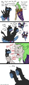 Rating: Safe Score: 0 Tags: absurd_res angry comic dialogue dragon duo e621 english_text feral frown generation_5_pokemon ghetsis green_hair hair hi_res human humor hydreigon in-the-machine male mammal mythological_creature mythological_scalie mythology nintendo pokemon pokemon_(species) profanity scalie smile team_plasma text zweilous User: bunchy7s
