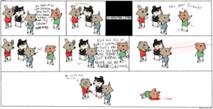 Rating: Questionable Score: 0 Tags: 2010 :d angry annoyed anthro black_hair blood blood_puddle blood_spatter bodily_fluids brown_body brown_fur canid canine canis chelsea_chamberlain clothed clothing comic crossed_arms death dialogue domestic_cat domestic_dog dot_eyes e621 english_text eyes_closed eyewear felid feline felis female frown fur glasses group gun hair half-closed_eyes handgun hands_on_hips hi_res holding_gun holding_object holding_ranged_weapon holding_weapon humor jinxed jjiinx_(character) karelian_bear_dog killing laser looking_at_another male mammal narrowed_eyes open_mouth pink_nose pistol profanity ranged_weapon rant shirt shot_in_head simple_background simple_eyes smile spitz standing stick_figure syynx tail text the_truth topwear walking weapon white_background white_body white_fur wolf User: bunchy7s