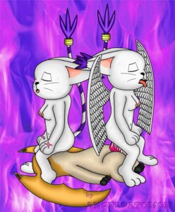Rating: Explicit Score: 0 Tags: 1boy 2girls angelgatomon_(angelkitty) angelgatomon_(artist) angeltailmon_(angelkitty) animal_penis anthro color cunnilingus digimon erection female fur furry gatomon interspecies male multiple_females oral patamon penis pussy rule34 sex side_view smooth_penis straight tailmon toony vaginal_penetration User: bunchy7s