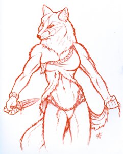 Rating: Questionable Score: 0 Tags: 2006 absurd_res anthro blood bodily_fluids canid canine clothed clothing dress e621 ear_piercing female fox fur hi_res iisaw knife mammal monochrome piercing simple_background sketch skimpy solo tail torn_clothing white_background User: bunchy7s