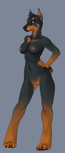 Rating: Explicit Score: 0 Tags: 4_toes anthro biped breasts canid canine canis casual_nudity claws cropped_ears demicoeur digital_media_(artwork) digitigrade dobermann domestic_dog e621 feet female genitals hand_on_hip hindpaw looking_at_viewer mammal nipples nude paws pinscher pose red_eyes simple_background solo standing toes vulva User: bunchy7s