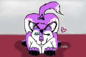 Rating: Safe Score: 0 Tags: 3:2 anthro bent_over breasts digitigrade e621 ear_piercing female green_eyes hair heart_symbol hi_res hyena mammal multicolored_body nude one_eye_closed piercing purple_hair quadruped solo spotted_hyena tail wink xwickedxwillowsx User: bunchy7s