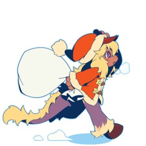 Rating: Safe Score: 0 Tags: 1:1 action_pose ambiguous_gender ankle_tuft anthro behemoth_(cotora) behemoth_(final_fantasy) bovid bovine breath child christmas christmas_clothing christmas_headwear clothed clothing costume cotora e621 final_fantasy hat headgear headwear holding_sack holidays hooves horn leg_tuft mammal pose running santa_costume santa_hat side_view simple_background solo square_enix tail tail_mane tuft white_background young young_anthro User: bunchy7s