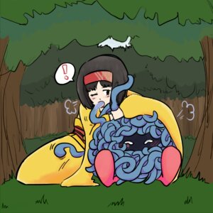 Rating: Questionable Score: 0 Tags: 1:1 accessory ambiguous_gender black_hair blush duo e621 erika's_tangrowth erika_(pokemon) exclamation_point eyes_closed female generation_1_pokemon gym_leader hair headband human mammal nintendo pokemon pokemon_(species) suggestive tangela unknown_artist User: bunchy7s