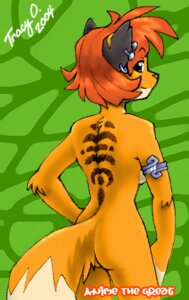 Rating: Questionable Score: 0 Tags: animethegreat anthro black_ears canid canine e621 ear_piercing female fox hair mammal nude piercing rear_view red_hair solo tail User: bunchy7s