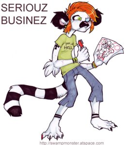 Rating: Safe Score: 0 Tags: angry anthro biped bracelet butthurt clothed clothing creating_art deathhawk drama dual_holding e621 ear_piercing ear_tails english_text facial_piercing female fur glamfur hair heterochromia holding_art holding_drawing holding_object holding_paper holding_pen holding_writing_utensil humor jewelry lemur lip_piercing mammal marker markings mohawk orange_hair paper pen piercing primate redlining ring-tailed_lemur ring_(marking) ringed_tail round_ears shirt_logo short_hair sideburn_mohawk simple_background solo standing strepsirrhine striped_markings striped_tail stripes tail tail_markings tattoo text url white_background white_body white_fur writing_utensil zeriara zeriara_(character) User: bunchy7s