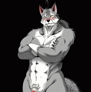 Rating: Explicit Score: 0 Tags: 2d_animation abs animated animated_gif anthro average_penis biceps big_muscles biped black_nose blush canid canine canis crossed_arms e621 flaccid fur genitals grey_body grey_fur hair male mammal morenatsu muscular muscular_anthro muscular_male nipples nude pecs penis pose pubes scar short_playtime solo standing subtle_animation tail ten_kodori unknown_artist wolf yellow_eyes User: bunchy7s