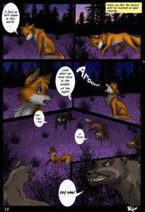 Rating: Safe Score: 0 Tags: canid canine canis comic dialogue e621 english_text feral fox group hector howl kesh_(ruki) male mammal nature outside quadruped rukifox tail text watermark wolf zeus_(rukifox) User: bunchy7s
