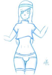 Rating: Questionable Score: 0 Tags: bulge clothed clothing e621 femboy hair long_hair looking_at_viewer male nelsynn solo tsukiiko wide_hips User: bunchy7s