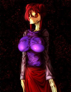 Rating: Questionable Score: 0 Tags: animal_head animal_humanoid anthro avian big_breasts breasts clothed clothing e621 female for_a_head hair humanoid red_eyes red_hair solo stare tight_clothing toriningen unknown_artist yume_nikki User: bunchy7s