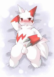 Rating: Explicit Score: 0 Tags: balls bed blush e621 fur furniture generation_3_pokemon genitals half-erect male markings nintendo penis pokemon pokemon_(species) red_eyes red_markings solo tail unknown_artist white_body white_fur zangoose User: bunchy7s