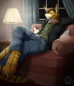 Rating: Safe Score: 0 Tags: anthro black_body black_fur black_nose brown_hair claws clothing e621 electronics eyes_closed fasttrack37d felid fur hair happy headphones lamp male mammal music orange_body orange_fur ponytail smile solo stripes tail teeth white_body white_fur User: bunchy7s