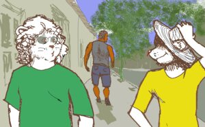 Rating: Safe Score: 0 Tags: anime_nosebleed anthro bear blood bodily_fluids detailed_background double_take e621 eyewear felid glasses group human irian lion male male/male male_human mammal nosebleed osos pantherine User: bunchy7s