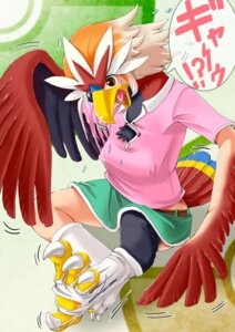 Rating: Safe Score: 0 Tags: 4_toes anisodactyl anthro avian avian_feet beak beak_growth belt bird bodily_fluids bottomwear braviary brown_belt claw_growth claws clothing e621 edmol expansion feather_growth feathered_tail feathers feet female feral feral_transformation foot_expansion footwear generation_5_pokemon green_bottomwear green_clothing green_skirt growth hair hair_color_change human human_to_anthro human_to_feral japanese_text mammal mid_transformation nintendo orange_hair pink_clothing pink_shirt pink_topwear pokemon pokemon_(species) shirt skirt socks solo species_transformation sweat tail tail_feathers talons teal_bottomwear teal_clothing teal_skirt text toe_claws toes topwear torn_clothing torn_footwear torn_socks transformation translation_request white_hair wing_growth wings wings_instead_of_hands User: bunchy7s