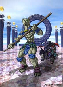 Rating: Safe Score: 0 Tags: 3d_(artwork) 3d_background 5_fingers 5_toes abs anthro black_body black_fur bo_staff bomb_(artist) claws clothed clothing day detailed digital_media_(artwork) e621 feet felid fingers foot_wraps front_view fully_clothed fur green_eyes group hi_res holding_object holding_weapon knee_pads male mammal melee_weapon mixed_media muscular muscular_male outside reflection sitting sky standing tail toes toony topless trio weapon wraps wristband User: bunchy7s