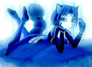 Rating: Safe Score: 0 Tags: accessory anthro biped blue_body blue_fur blue_hair breasts canid canine clothed clothing e621 female flight_suit fox fur furgonomics hair hi_res krystal_(star_fox) looking_at_viewer lying mammal monochrome nintendo on_front short_hair smile solo star_fox tail tail_accessory tailband ukalayla User: bunchy7s