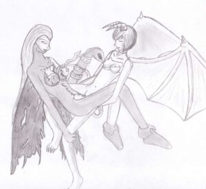 Rating: Explicit Score: 0 Tags: bad_anatomy breasts crotch_rub digimon female female_only horns jewelry jim_sugomi ladydevimon long_hair medium_breasts monochrome monster_farm multiple_females multiple_girls nipple_pinch pixie pixie_(monster_farm) rule34 short_hair simple_background tail tribadism white_background wings yuri User: bunchy7s