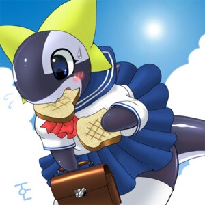 Rating: Safe Score: 0 Tags: 1:1 anthro aquatic asian_clothing blue_eyes blush bodily_fluids bread cetacean clothing conditional_dnp dolphin e621 east_asian_clothing eat_and_run female food japanese_clothing japanese_school_uniform kemono mammal oceanic_dolphin orca overweight overweight_anthro overweight_female oze ribbons school_uniform serafuku solo sweat tail toast toothed_whale uniform User: bunchy7s