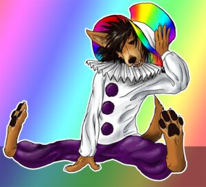 Rating: Safe Score: 0 Tags: anthro brown_eyes brown_hair canid canine clothing clown colorful_background colorful_theme costume digital_media_(artwork) e621 feet full-length_portrait hair hat headgear headwear hindpaw male mammal paws pierrot_costume portrait rainbow solo tail top_hat vallhound User: bunchy7s Rating: Safe Score: 0 Tags: anthro brown_eyes brown_hair canid canine clothing clown colorful_background colorful_theme costume digital_media_(artwork) e621 feet full-length_portrait hair hat headgear headwear hindpaw male mammal paws pierrot_costume portrait rainbow solo tail top_hat vallhound User: bunchy7s