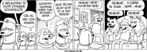 Rating: Safe Score: 0 Tags: 3_fingers 3_toes anthro barefoot bench black_and_white bottomwear canid canine canis clothed clothing comic dialogue domestic_dog doorway e621 feet female fingers fully_clothed fur group hat headgear headwear humor hyena inside laugh looking_at_another male mammal monochrome open_mouth open_smile pants portuguese_text shirt sitting smile speech_bubble spots spotted_hyena standing text toes toony topless topwear translated walking will_leite_(artist) window User: bunchy7s