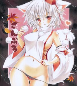 Rating: Questionable Score: 0 Tags: animal_humanoid armwear ayuayu blush bottomwear breasts canid canid_humanoid canine canine_humanoid canis clothing detached_sleeves e621 female grey_hair hair hat headgear headwear heart_symbol humanoid looking_at_viewer mammal mammal_humanoid momiji_inubashiri navel panties pom_clothing pom_shirt red_eyes short_hair side_boob skirt smile solo tokin_hat touhou traditional_media_(artwork) underwear wolf wolf_humanoid wolf_tail User: bunchy7s