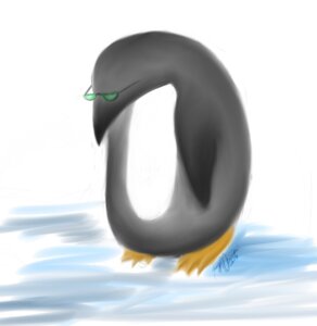 Rating: Safe Score: 0 Tags: ambiguous_gender avian beak bird black_body black_feathers depression e621 eyewear feathers glasses low_res penguin solo sunglasses thewolvencanineclan white_body white_feathers User: bunchy7s