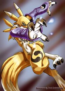 Rating: Safe Score: 0 Tags: action_pose alternate_version_at_source anthro bandai_namco barely_visible_breasts black_sclera breasts canid canine chest_tuft copyright_symbol countershading digimon digimon_(species) dipstick_tail double_tomoe e621 female fur kandlin mammal markings multicolored_body multicolored_fur multicolored_tail pose renamon simple_background solo symbol tail tail_markings text tomoe_(symbol) tuft two_tone_body two_tone_fur two_tone_tail white_body white_fur yellow_body yellow_fur yellow_tail yin_yang User: bunchy7s