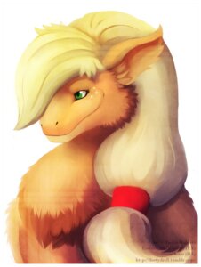 Rating: Safe Score: 0 Tags: alternate_species applejack_(mlp) blonde_hair border dragon dragonification dragonified e621 essence_of_rapture female feral friendship_is_magic fur furred_dragon furred_scalie hair hasbro ius-iuris my_little_pony mythological_creature mythological_scalie mythology ponytail scalie solo white_border User: bunchy7s