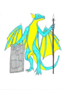 Rating: Explicit Score: 0 Tags: anthro balls biped chris-sowden claws dragon e621 genitals half-erect hi_res holding_object holding_weapon looking_at_viewer male melee_weapon membrane_(anatomy) membranous_wings mythological_creature mythological_scalie mythology non-mammal_balls penis polearm scalie solo spear standing tail teeth traditional_media_(artwork) weapon wings User: bunchy7s