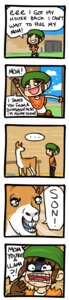 Rating: Safe Score: 0 Tags: anagha777 black_eyes black_outline camelid clothing comic dark_cloud digital_media_(artwork) duo e621 english_text hat headgear headwear hi_res humor level-5 llama long_image male mammal mother_(lore) outline parent_(lore) plot_twist solo_focus surprised tall_image text toan_(dark_cloud) User: bunchy7s