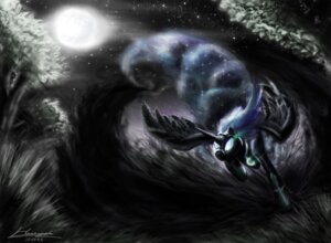 Rating: Safe Score: 0 Tags: 2011 armor black_body black_feathers cool_colors detailed detailed_background e621 equid equine feathered_wings feathers female feral friendship_is_magic full_moon glowing glowing_eyes hasbro hi_res horn huussii looking_at_viewer mammal moon my_little_pony mythological_creature mythological_equine mythology night nightmare_moon_(mlp) outside plant sky solo star starry_sky toony tree winged_unicorn wings wood User: bunchy7s