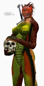 Rating: Explicit Score: 0 Tags: 3d_(artwork) anthro argonian belly bethesda_game_studios biped black_body black_scales bone breasts brown_body brown_scales dialogue digital_media_(artwork) e621 english_text featureless_breasts female garry's_mod genitals green_belly green_body green_scales green_vulva hi_res holding_object humanoid_hands looking_at_viewer melee_weapon microsoft multicolored_body multicolored_scales navel non-mammal_breasts nude oblivion open_mouth pink_tongue pupils red_body red_eyes red_scales reptile savira scales scalie sharp_teeth simple_background skull slim slit_pupils solo standing sword teeth text the_elder_scrolls tongue turtle-head vulva weapon white_background User: bunchy7s