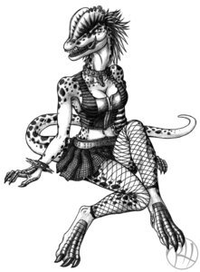 Rating: Safe Score: 0 Tags: 2013 alternative_fashion anthro bottomwear breasts clothed clothing collar dilophosaurid dilophosaurus dinosaur e621 facial_piercing female fishnet_clothing furgonomic_piercing furgonomics ingrid_(predaguy) medium_breasts monochrome naughty_face non-mammal_breasts nose_piercing piercing predaguy prehistoric_species punk reptile saurischian scalie simple_background skimpy skirt solo teeth theropod tongue tongue_out white_background User: bunchy7s