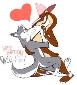 Rating: Safe Score: 0 Tags: anthro avoid_posting canid canine canis claws clothing conditional_dnp disney duo e621 fur hat headgear headwear heart_symbol hi_res least_weasel love male male/male mammal mustelid musteline nude razbuckner sleazy_(wolfie) smarty_weasel smile tail toon_patrol true_musteline weasel who_framed_roger_rabbit wolf User: bunchy7s