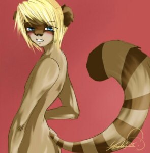 Rating: Safe Score: 0 Tags: anthro black_nose blonde_hair blue_eyes blush brown_body brown_fur e621 fur hair looking_aside looking_at_viewer male mammal markings nude nyisi nyisi_seryn pink_background procyonid raccoon raccoon_brownbear raised_tail ring_(marking) ringed_tail short_hair side_view simple_background solo striped_markings striped_tail stripes tail tail_markings tan_body tan_fur User: bunchy7s