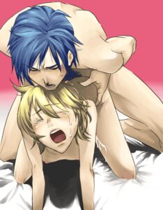 Rating: Explicit Score: 0 Tags: 2boys all_fours anal artist_request bed bent_over blonde_hair blue_hair blush closed_eyes crying cum cum_on_body cum_on_lower_body gay kagamine_len kaito_(vocaloid) male male_only multiple_boys multiple_males nude open_mouth rule34 sex tears vocaloid yaoi User: bunchy7s