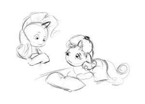 Rating: Safe Score: 0 Tags: 2011 air6ornepig black_and_white duo e621 equid equine female feral friendship_is_magic hasbro horn mammal monochrome my_little_pony mythological_creature mythological_equine mythology rarity_(mlp) sibling_(lore) simple_background sister_(lore) sisters_(lore) sketch sweetie_belle_(mlp) unicorn white_background young young_female young_feral User: bunchy7s