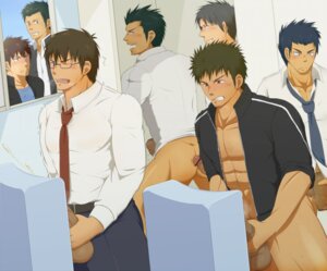 Rating: Explicit Score: 0 Tags: 6+boys 7boys abs ass balls bathroom boner bottomless erection flaccid gay glasses group_sex kai_(artist) kay_shiden male male_only masturbation muscles musk necktie penis public request rule34 suit sweat sweating testicles tie unzipped white_shirt wink yaoi User: bunchy7s