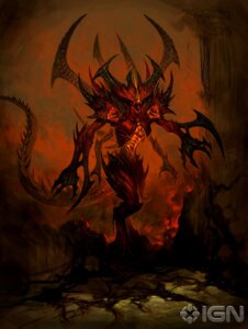 Rating: Safe Score: 0 Tags: 4_arms ambiguous_gender blizzard_entertainment demon detailed detailed_background diablo diablo_3 distracting_watermark e621 fire glowing glowing_eyes hell hi_res multi_arm multi_limb prime_evil_diablo red_body red_skin solo tail unknown_artist watermark User: bunchy7s