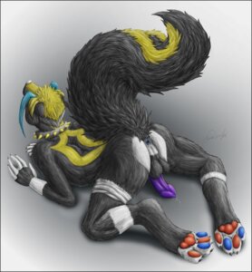 Rating: Explicit Score: 0 Tags: anthro anus backsack balls butt claws collar collar_only e621 erection feet forceswerwolf genitals hindpaw male mammal mephitid nude paws penis presenting presenting_hindquarters raised_tail remmecks skunk solo spread_legs spreading tail User: bunchy7s