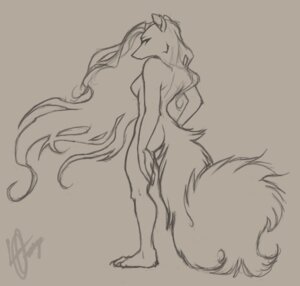 Rating: Questionable Score: 0 Tags: anthro black_and_white breasts butt e621 feet female fingers fur hair mammal mephitid monochrome nude orange04 side_boob sketch skunk solo tail toes User: bunchy7s