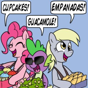 Rating: Safe Score: 0 Tags: 1:1 comic cupcake derpy_hooves_(mlp) dragon e621 earth_pony empanada equid equine eyewear female feral food friendship_is_magic fur group guacamole hasbro horse madmax male mammal my_little_pony mythological_creature mythological_scalie mythology pastry pink_body pink_fur pinkie_pie_(mlp) pony scalie spike_(mlp) sunglasses vendor User: bunchy7s