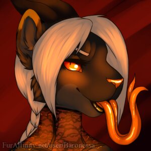 Rating: Safe Score: 0 Tags: 1:1 2014 abstract_background anthro archived_source black_lips e621 felid female forked_tongue hair horn lips long_tongue looking_at_viewer low_res mammal orange_eyes orange_nose orange_tongue pasteldawg pupils simple_background slit_pupils solo thenohatcat tongue tongue_out white_hair User: bunchy7s