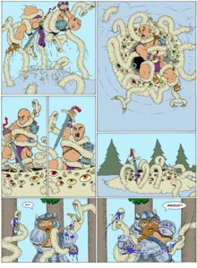 Rating: Safe Score: 0 Tags: armor beard blood bodily_fluids clothed clothing comic dwarf e621 english_text facial_hair goblins headgear helmet hi_res human humanoid male mammal melee_weapon muscular partially_clothed sword tentacles text thunt unknown_species water weapon User: bunchy7s