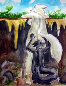 Rating: Questionable Score: 0 Tags: anthro black_body black_fur breasts canid canine canis duo e621 female fur male mammal painting_(artwork) side_boob stuck tail traditional_media_(artwork) unknown_artist white_body white_fur wolf User: bunchy7s Rating: Questionable Score: 0 Tags: anthro black_body black_fur breasts canid canine canis duo e621 female fur male mammal painting_(artwork) side_boob stuck tail traditional_media_(artwork) unknown_artist white_body white_fur wolf User: bunchy7s