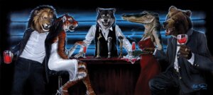 Rating: Safe Score: 0 Tags: 2005 alligator alligatorid anthro award bartender bear blood bodily_fluids canid canine canis crocodilian damalia e621 felid female group lion looking_at_viewer male mammal pantherine reptile scalie tiger trophy wolf User: bunchy7s